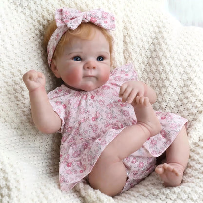 NPK 18inch Lifelike Reborn Baby Doll BeBe Newborn Bettie Cloth Body Multiple Layers Painting 3D Skin Collectible Toy