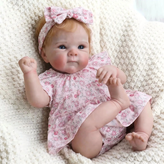 NPK 18inch Lifelike Reborn Baby Doll BeBe Newborn Bettie Cloth Body Multiple Layers Painting 3D Skin Collectible Toy