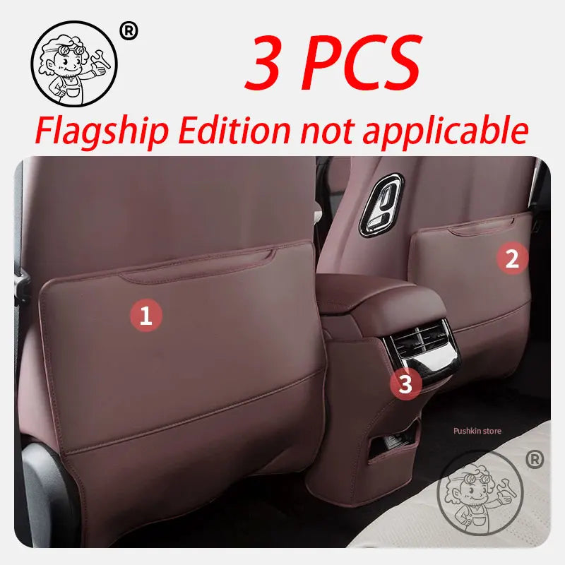For BYD Seal 7 DMI SEAL 07 DMI 2025 2026 Car Seat Back Anti Kick Pad Interior Anti Dirty Leather Protector pad Car Accessories