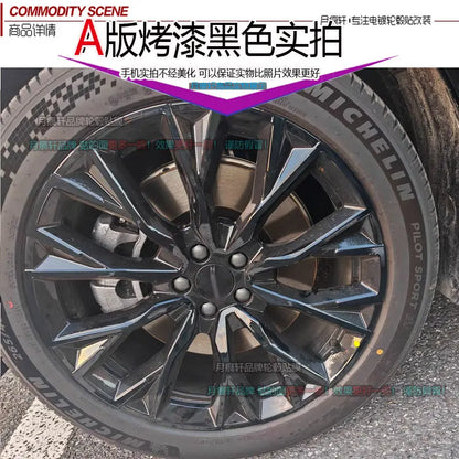 For Zeekr 7X 20/21 inches Four wheel hub stickers modified car stickers smoked black scratch protection film
