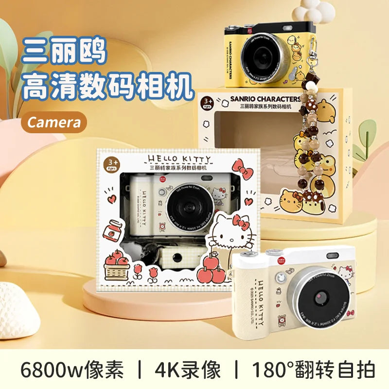 Sanrio Official Ccd Digital Camera with Flip Screen, Hd, Perfect for Students, Travel, Vlogging, and Beginner Photography