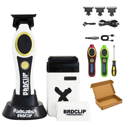 NEW Professional BRDCLIP 101PRO FK701 7700RPM 7000RPM Barbear Clipper Hair Trimmer Shaver for Men Electric Machine with Base