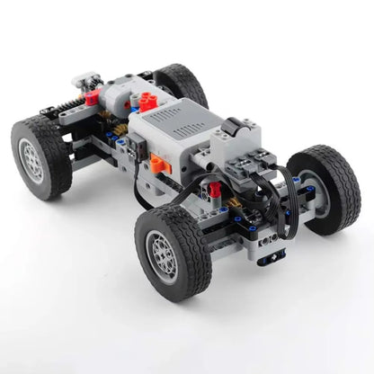 4WD Technical Car Chassis Bricks Kit with IR Remote Control/M Servo Motor/AA Battery Box for Legoeds MOC Bricks Toys