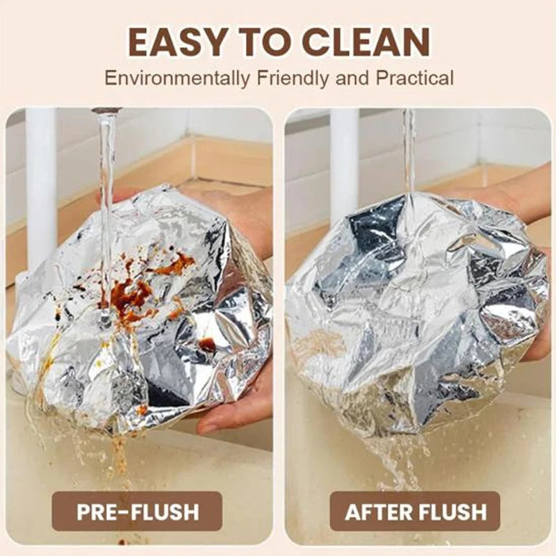 10/20pcs Aluminum Foil Insulation Covers Keep Food Warm Fresh Repeatable Kitchen Food Covers Bowls Plates Adjustable Cling Wrap
