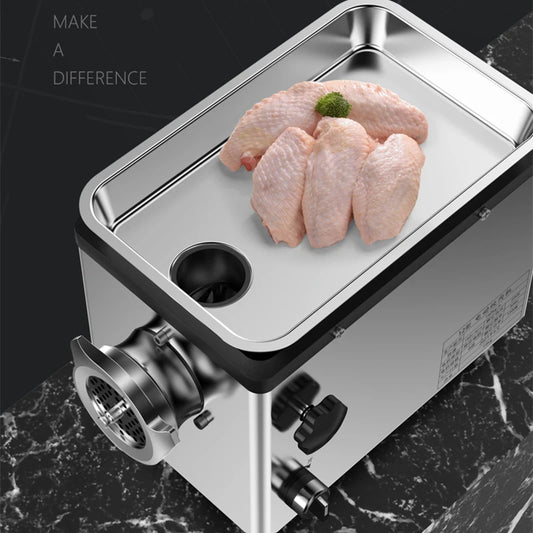Food Processor Electric Meat Grinder Blender Consumer And Commercial Stainless Steel Meat Grinder Household Appliances 1300W