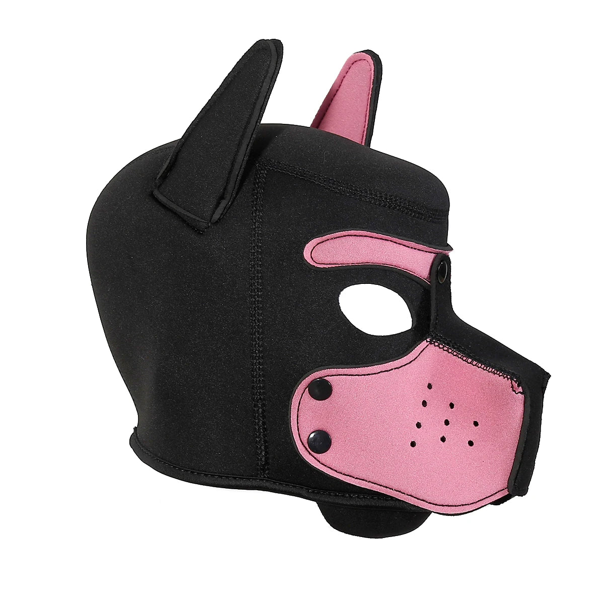 Exotic Full Face Dog Headgear Open Mouth Puppy Mask Hood for Men Women Halloween Party Play Sexy Cosplay Costume Accessory