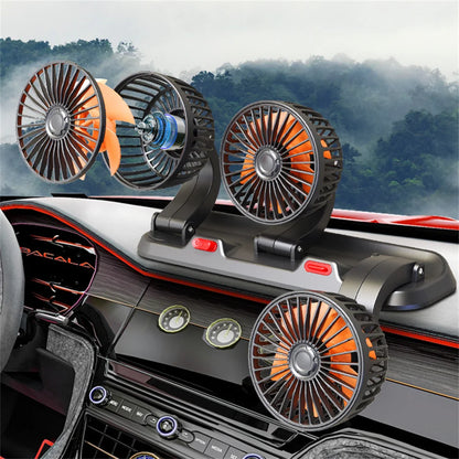 12v Automotive fan Car Fan 24v 360° Adjustable 3 Head Air Fan Low Noise Multifunctional Temporary Parking Card Auto Vehicles fan