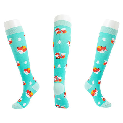 S-XXL Compression Socks Compression Socks for Varicose Vein Calf Riding Socks Stretch Open Toe Knee Socks