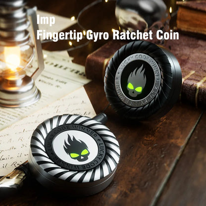 Little Devil EDC Metal Fidget Spinner Ratchet Button Stress-Relieving and Decompression Toy Fingertip Toy for Boys DDHD Tool