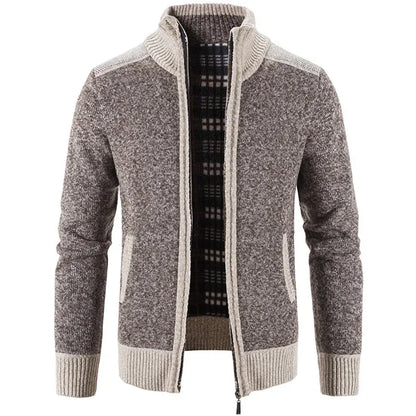Autumn Winter Men's Thick Sweater Loose Casual Cardigan Sweater Jacket Zip Knitted Sweater Men Streetwear