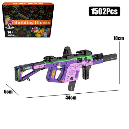 MOC Military MP5 KSV M4A1 ARP-9 Submachine Gun Model Building Blocks DIY Weapon Micro Bricks Toy Child Boy Christmas Gift