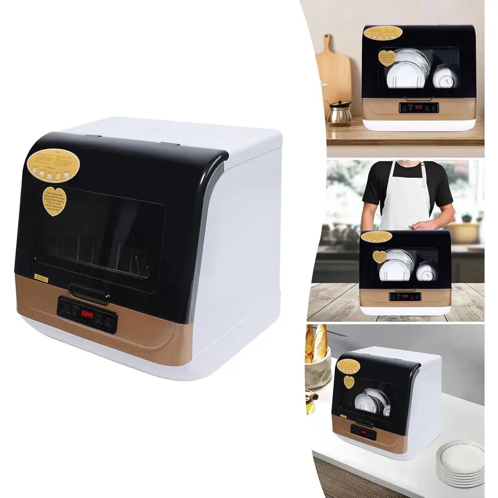 Portable Countertop Dishwasher for 4-6 Sets, Compact Mini Dish Washer with 8L Water Consumption,No Installation Needed，800W Dish