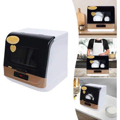 Portable Countertop Dishwasher for 4-6 Sets, Compact Mini Dish Washer with 8L Water Consumption,No Installation Needed，800W Dish