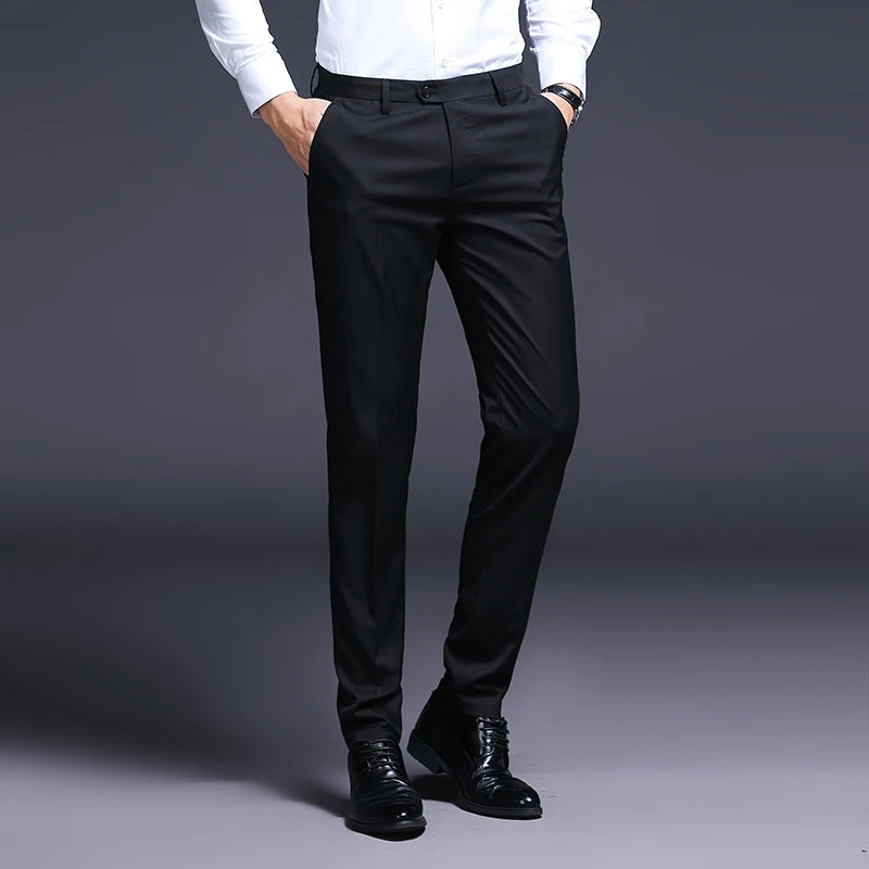 Top Grade New Brand Casual Fashion Business Suit Pant Office Trousers For Men Dress Pants Straight Trousers Men's Clothing