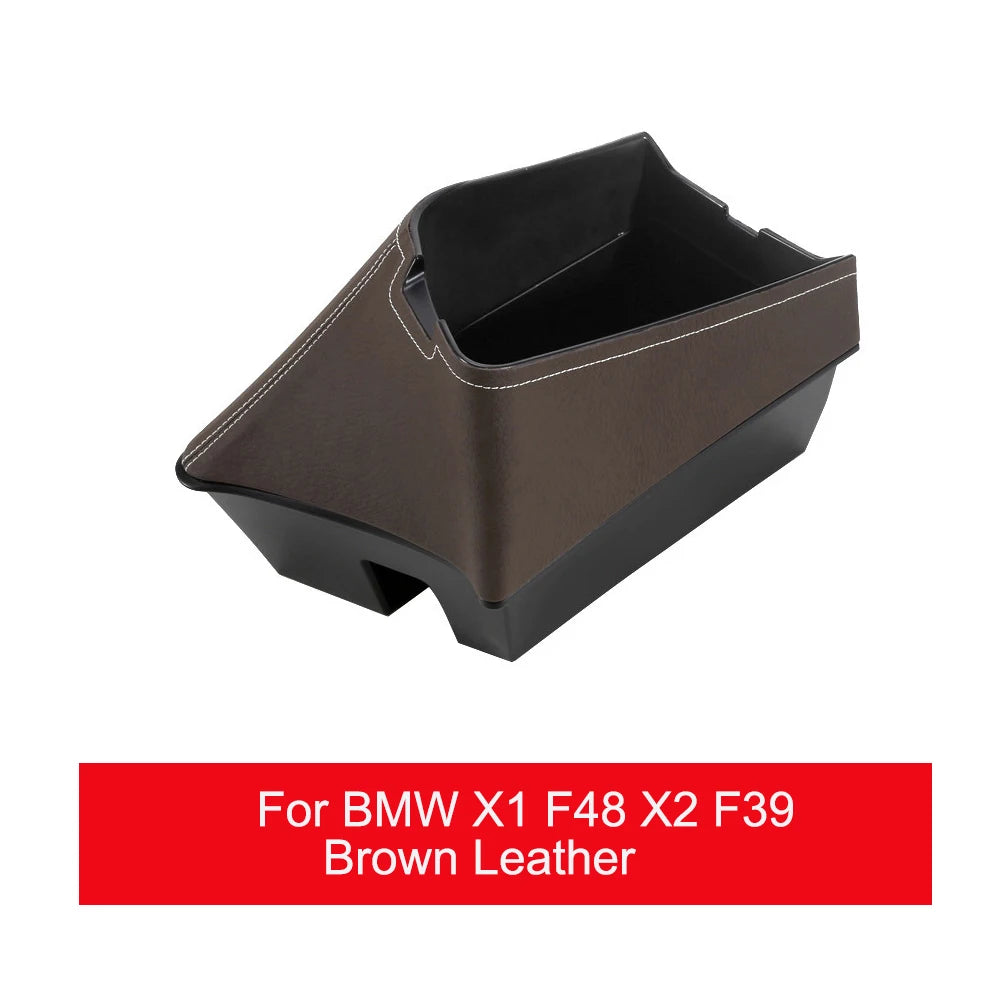 LHD Car Central Seat Armrest Box Console Storage Container Organizer Tray Interior For BMW X1 F48 X2 F39 2016-21 Car Accessories