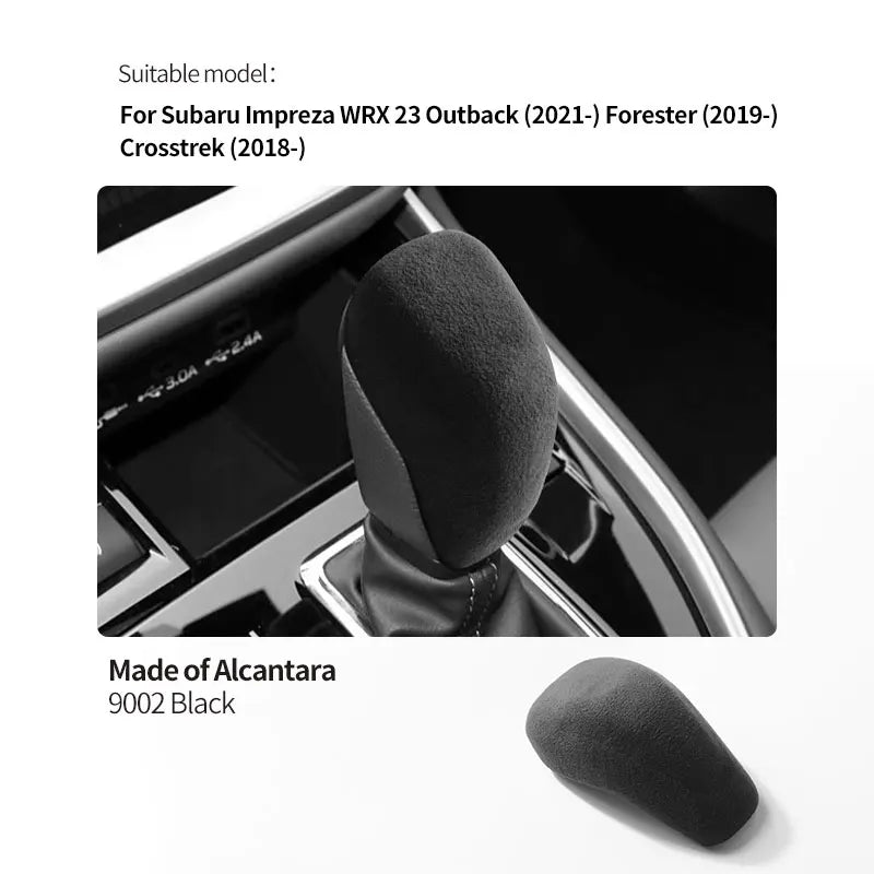 Made of Alcantara For Subaru Impreza WRX 2023 Outback Forester Crosstrek Car Center Console Gear Shift Boot Interior Accessory