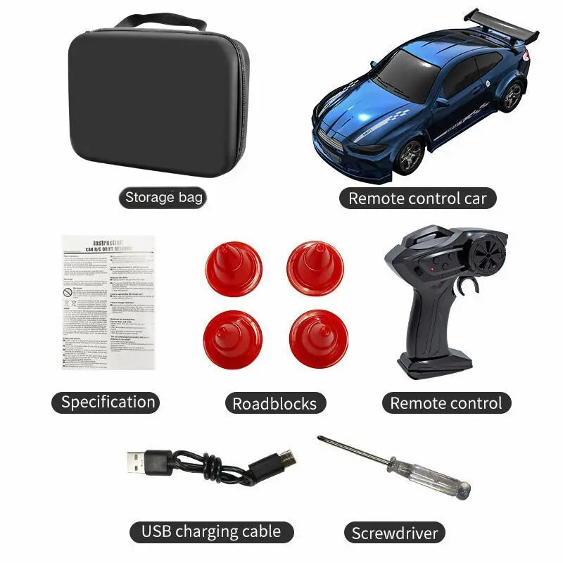 New 4WD 2.4GHZ RC Simulation Mini Drift Car Palm Racing Model Desk Toys 1/64 Scale Remote Control Car Gift for Children Boys.