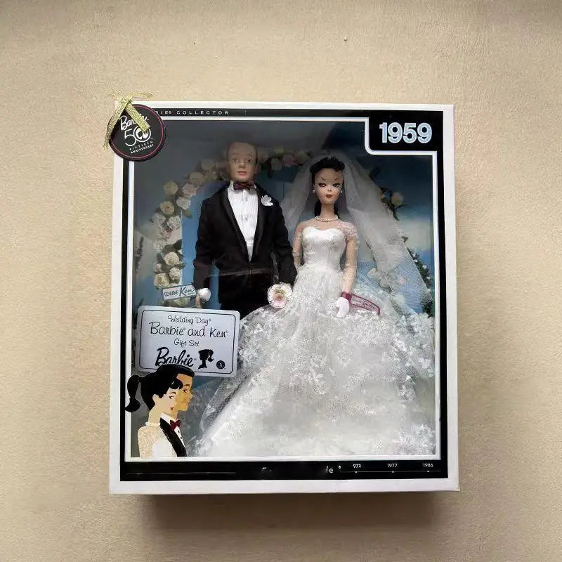Barbie Elvis And Priscilla 2008 Wedding Doll Set Pink Label Collector Edition Collectible Figurine For Adult Collection