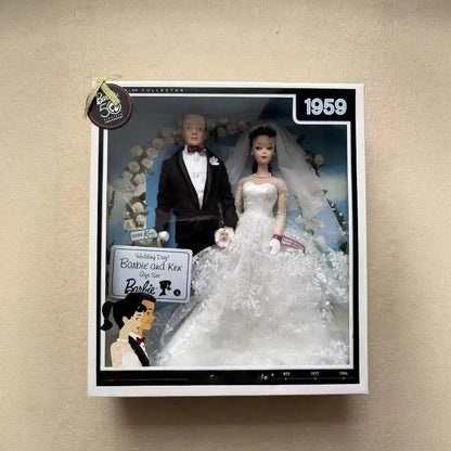 Barbie Elvis And Priscilla 2008 Wedding Doll Set Pink Label Collector Edition Collectible Figurine For Adult Collection