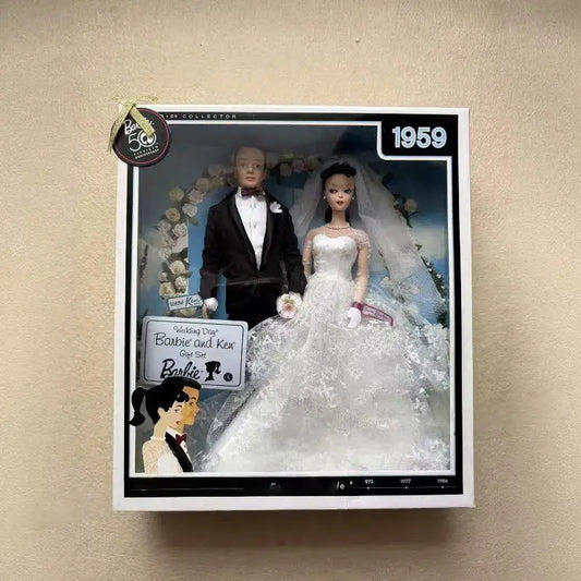 Barbie Elvis And Priscilla 2008 Wedding Doll Set Pink Label Collector Edition Collectible Figurine For Adult Collection