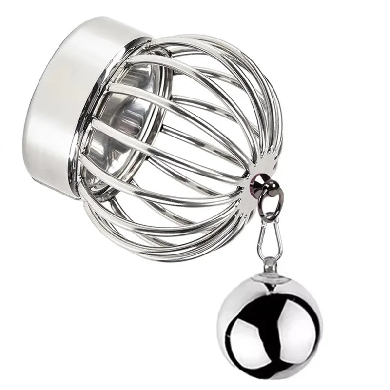 Metal Penis Ring Ball Stretcher Scrotum Lock Stainless Steel Penis Cock Ring Heavy Pendant Weight Bondage Sex Toy