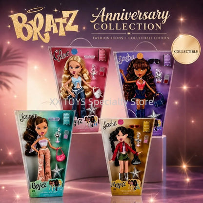 Original Bratz 25th Anniversary 2001 Reimagined Cloe Jade Sasha Yasmin Accessories Collectible Fashion Dress Doll Girls Gift Toy