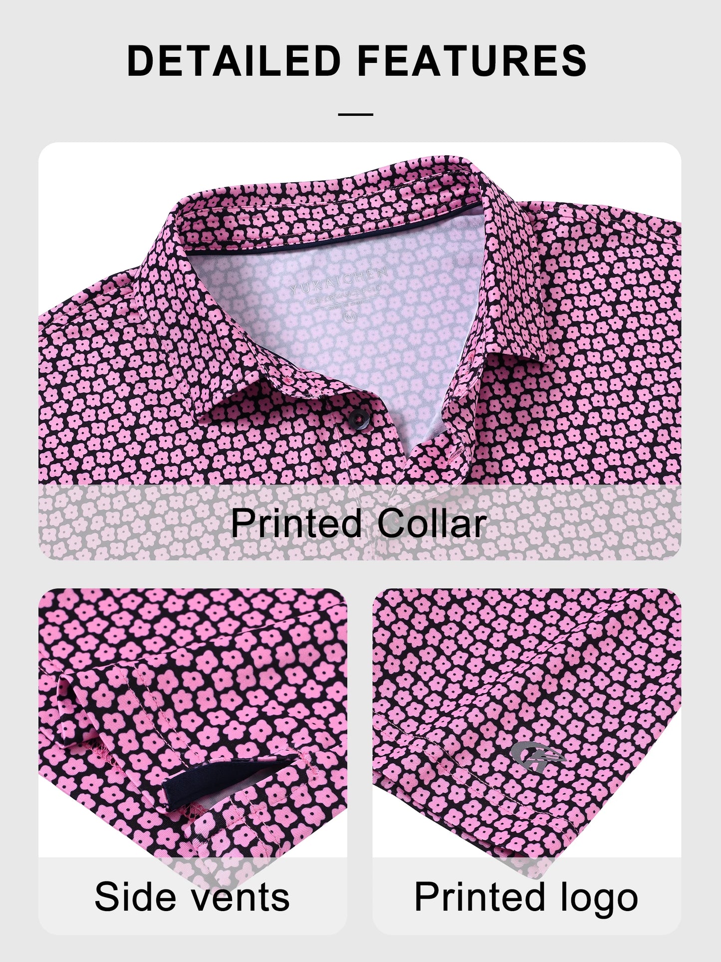 Mens Golf Polo Shirts Short Sleeve Dry Fit Golf Shirts for Men Casual Shirts for Outdoor Sports Athletic Polos