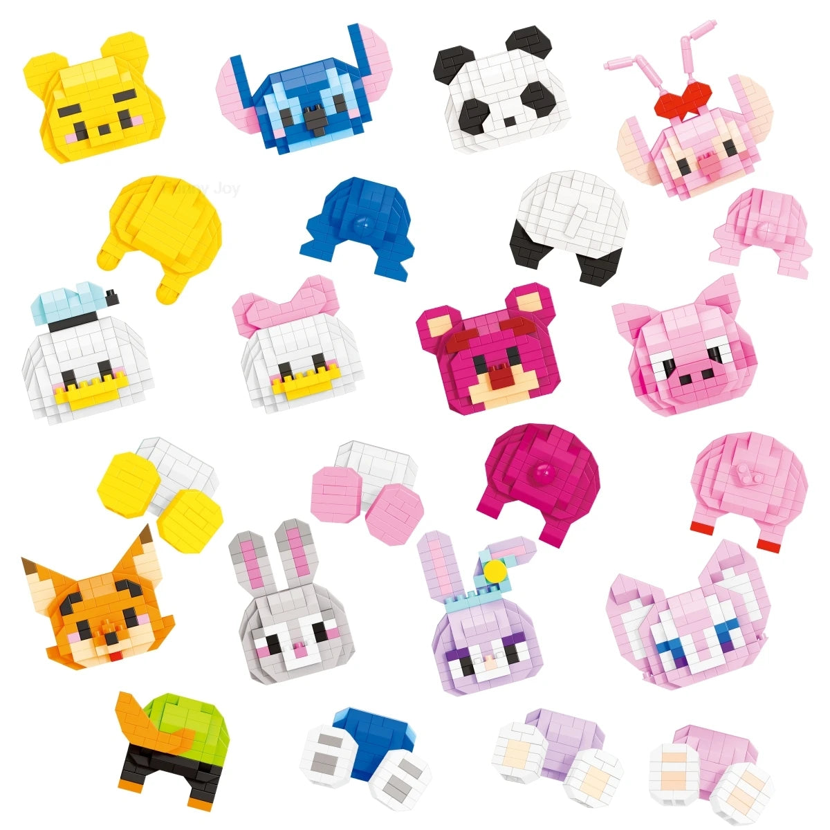 Cartoon Anime Hello Kitty Panda Refrigerator Magnet Blocks Kuromi My Melody Cinnamoroll Building Blocks Toy Kids Birthday Gift