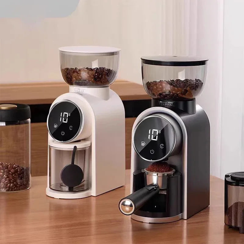 110V/220V Coffee bean grinde,Adjustable roughness,Electric Italian coffee grinder,Smart screen, with Italian stand