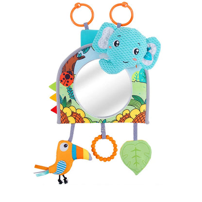 Baby Mirror Car Seat Toys Rear Teether and Crinkle Pape Fun Travel Infant  Tummy Time Toys Babies Carseat Toy for Newborns Gifts