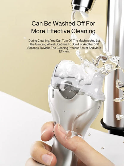 Home-use washable foot care device, exfoliating and scrubbing electric scrubber with LCD screen, washable and smoothing foot