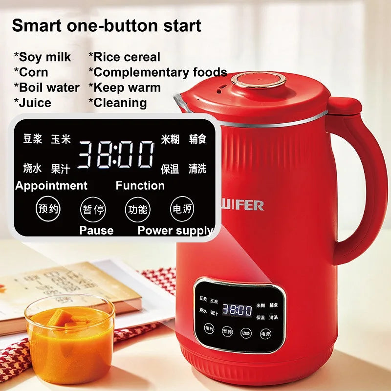 1.5L Soy Milk Machine12h Appointment Filter-free Wall Breaking Machine Mixer Home Electric Juicer Multifunctional Food Processor