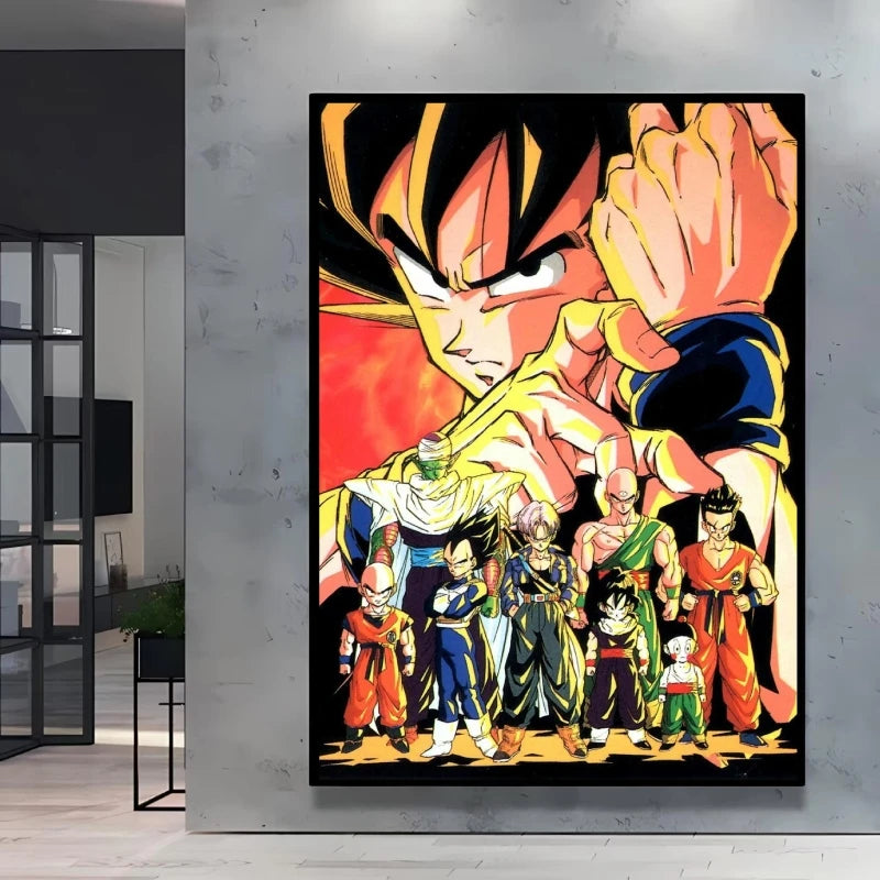 Classic Warm Blood Dragon Ball Posters Anime Pictures Goku Vegeta Son Gohan Wall Art Home Decor Picture Hanging Painting Decor