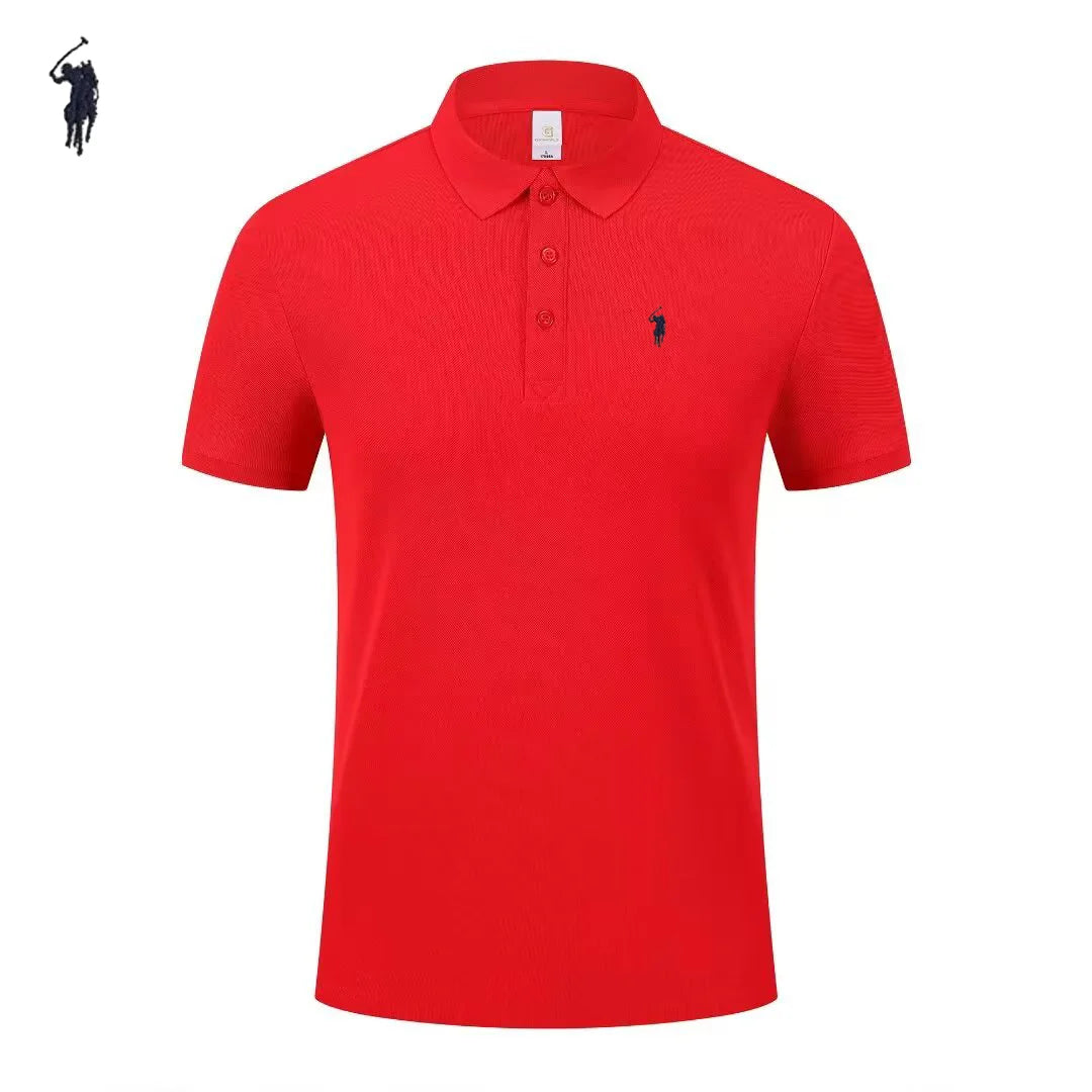 Luxury brand polo shirt short sleeved men's exquisite embroidered top summer new comfortable breathable business casual T-shirt