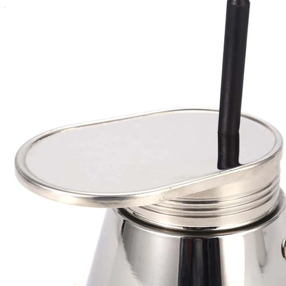 1 Cup Italian Moka Pot Espresso Maker Stainless Steel for Stovetop Home And Camping Use