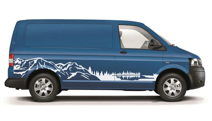 Car Stickers For Volkswagen VW Caravelle Multivan California Transporter T3 T4 T5 T6 Accessories Camper Van Mountain Vinyl Decal