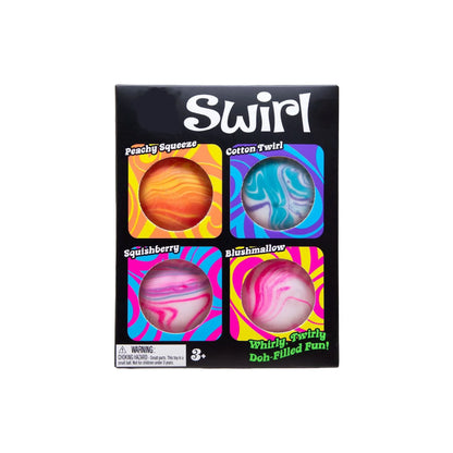 Hot 4Pcs Swirl NeeDoh Teenie Stress Balls Ultra Squishy Moldable Sensory Fidget Toy Blind Box Anti-Stress Relief for  Adults