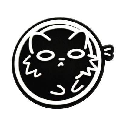 New 1-13pcs Cute Animal Black Cat PVC Garden Shoe Charms Sandal Buckle Boys Girls Cartoon Hole Slipper Accessories DIY Backpack