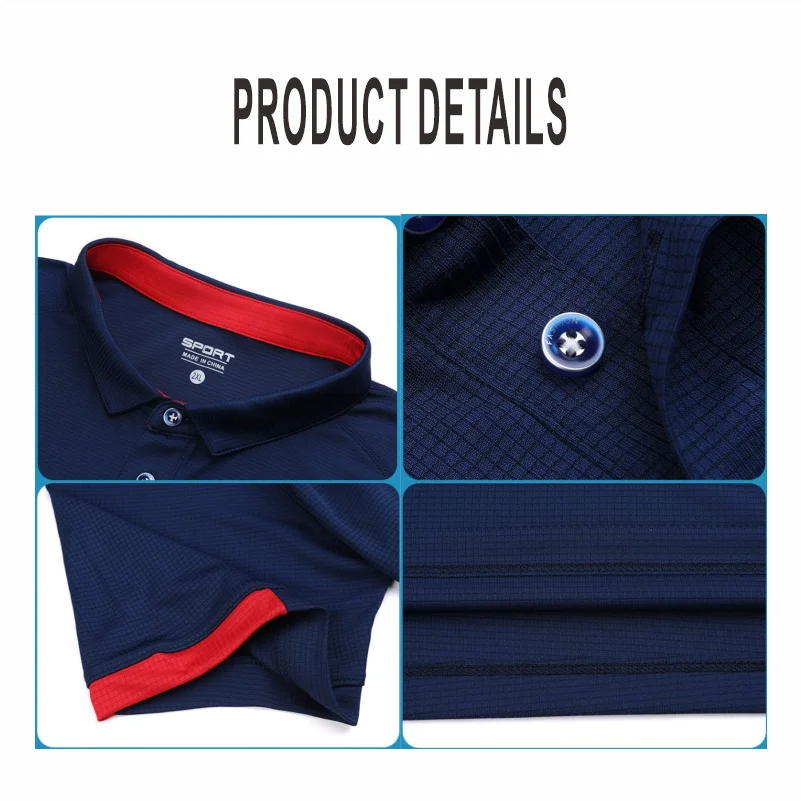 2024 Quick-drying Sports Polo Shirt Custom Design Company Brand Logo print Embroidery Breathable Lapel Short Sleeve Polo Shirts
