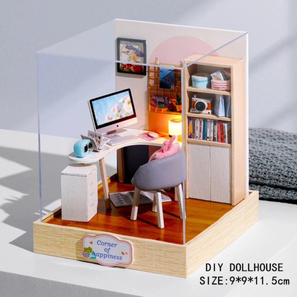 DIY 3D Doll House Handmade Funny Box Theatre Miniature Box Cute Dollhouses Assemble Kids Gift Toys