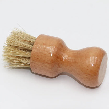 Soft Bristle Horse Hair Shoe Brush for Polishing Shoe Oil Cleaning Brush for Leather Shoes Cleaning Tools
