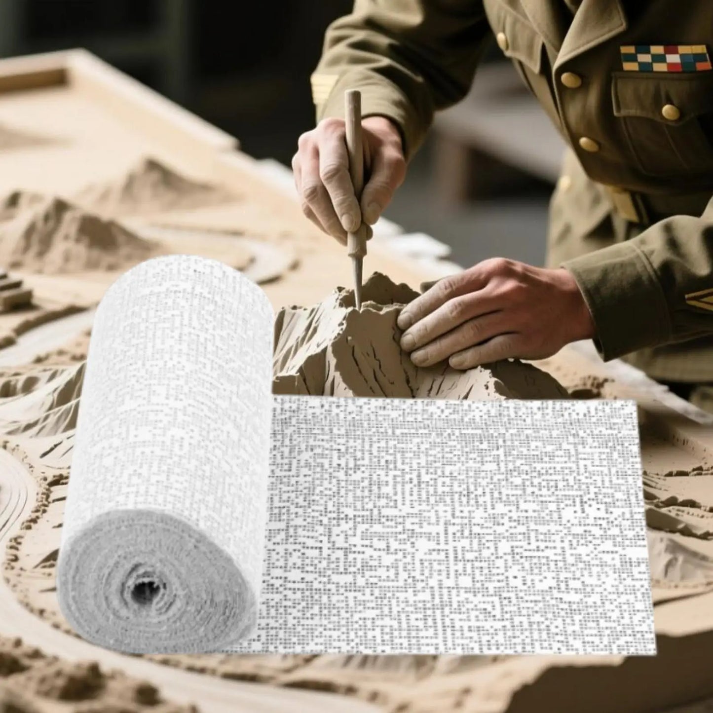 Plaster Gauze Cloth Roll White Strip for Art Craft Modeling Sculpture Mask Making Landscape Scenery DIY