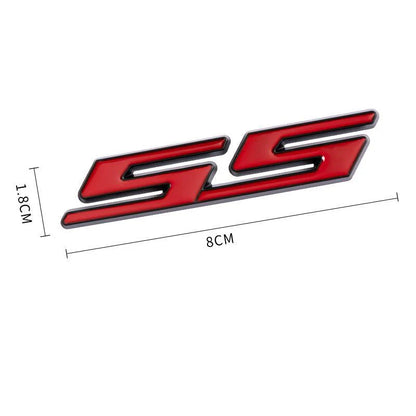 3D Metal Silver Black Red Logo SS Emblem Car Trunk Decal For Chevrolet Camaro Bumblebee SS Stikcer Accessories