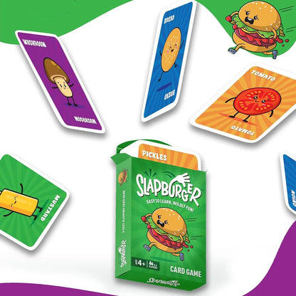 Slapburger Card Game - Fast-Paced Family Party Games Game Night & Friends - Easy to Play Card Game 2-6 Players