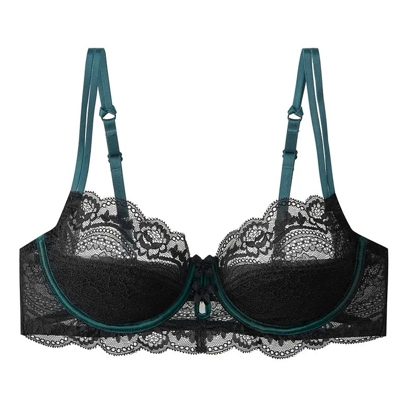 Plus Size Minimizer Bra Set DE Cup Large Bust Thin Cup Soft Underwire Anti Sagging No Show Breathable Daily Lingerie Underwear