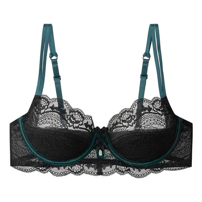 Plus Size Minimizer Bra Set DE Cup Large Bust Thin Cup Soft Underwire Anti Sagging No Show Breathable Daily Lingerie Underwear