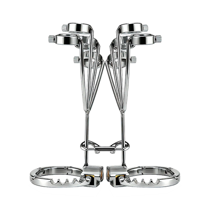 1set Ring Handcuffs Stainless Steel Ring Wrist Cuff Screw Adjustment BDSM Bondage Sex Toy Adult Pleasure Sex Toys Sexual Wellnes