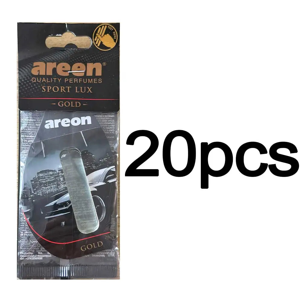 5/10/20pcs Golden Premium Gel Car Perfume - Hanging Luxury Car Decor, Lasting Elegant Fragrance