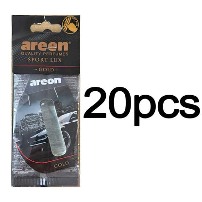 5/10/20pcs Golden Premium Gel Car Perfume - Hanging Luxury Car Decor, Lasting Elegant Fragrance