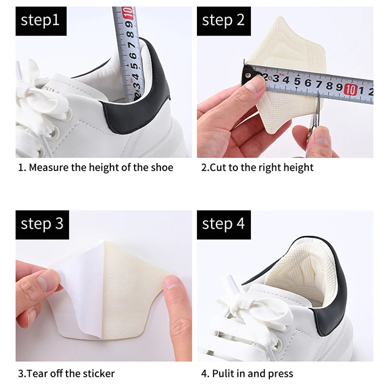 QR 6pairs/12pcs Insoles Patch Heel Pads for Sport Shoes Back Sticker Adjustable Size Antiwear Feet Pad Cushion Insert Insole